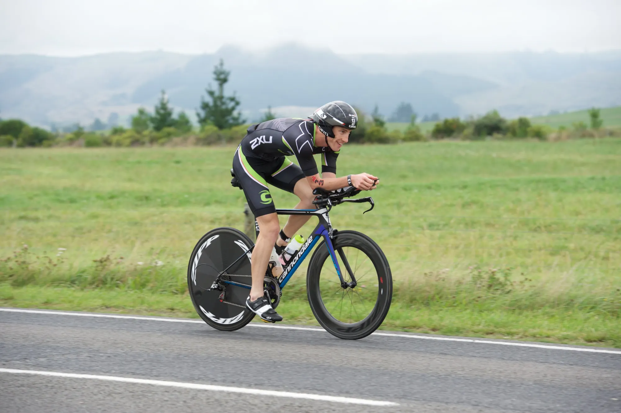 Mark Bowstead on the time trial bike at IRONMAN Cairns